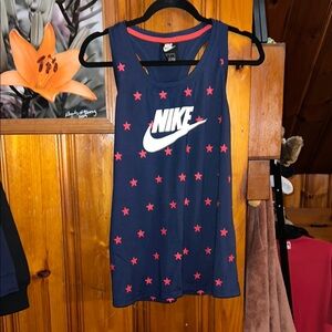 Nike Blue Tank Top with Red Stars